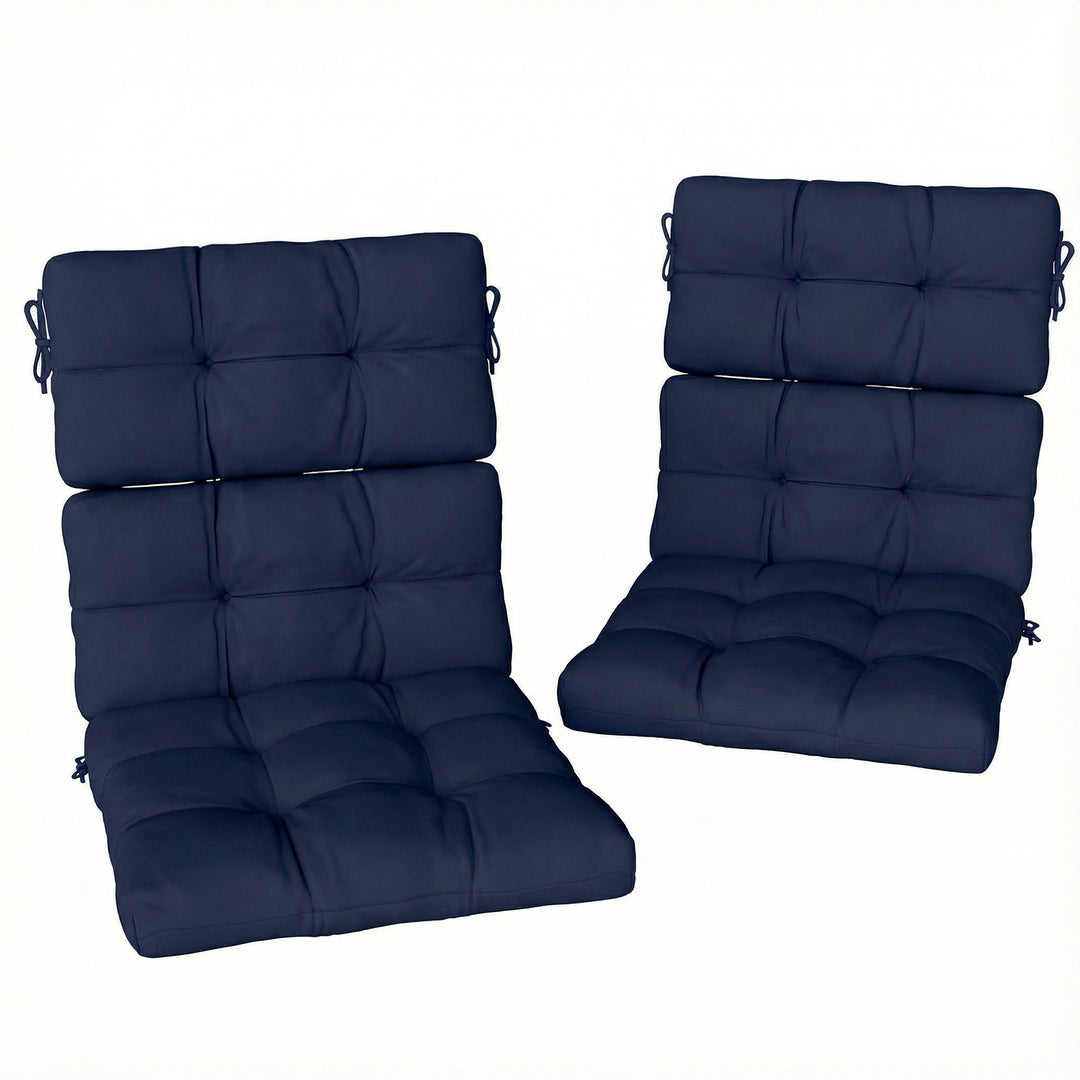 2-Piece Seat Cushion Replacement with Backrest, Garden Patio Chair Cus