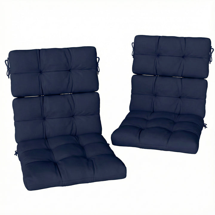 2-Piece Seat Cushion Replacement with Backrest, Garden Patio Chair Cus