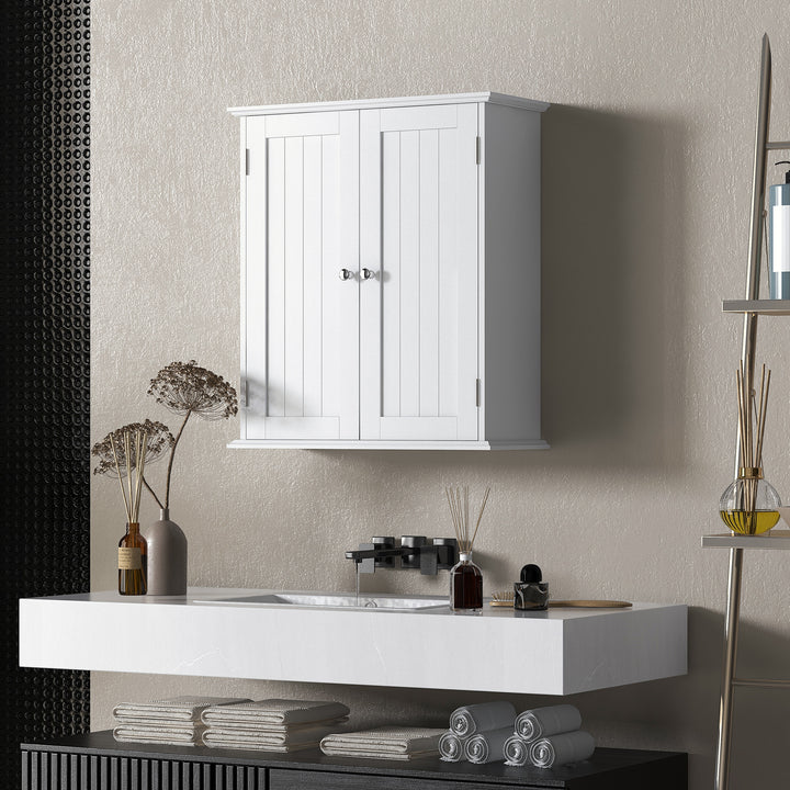 Bathroom Wall Cabinet, 3-Tier Wall-Mounted Bathroom Storage Cabinet wi