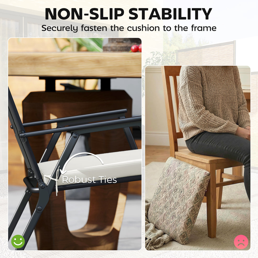 Set of 6 Outdoor Seat Cushions with Machine Washable Cover, Water Repe