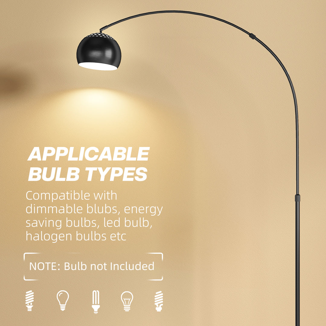 Arc Floor Lamp for Living Room, Modern Adjustable Standing Lamp with F