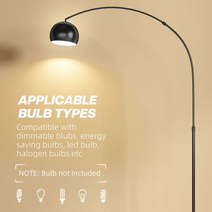 Arc Floor Lamp for Living Room, Modern Adjustable Standing Lamp with F