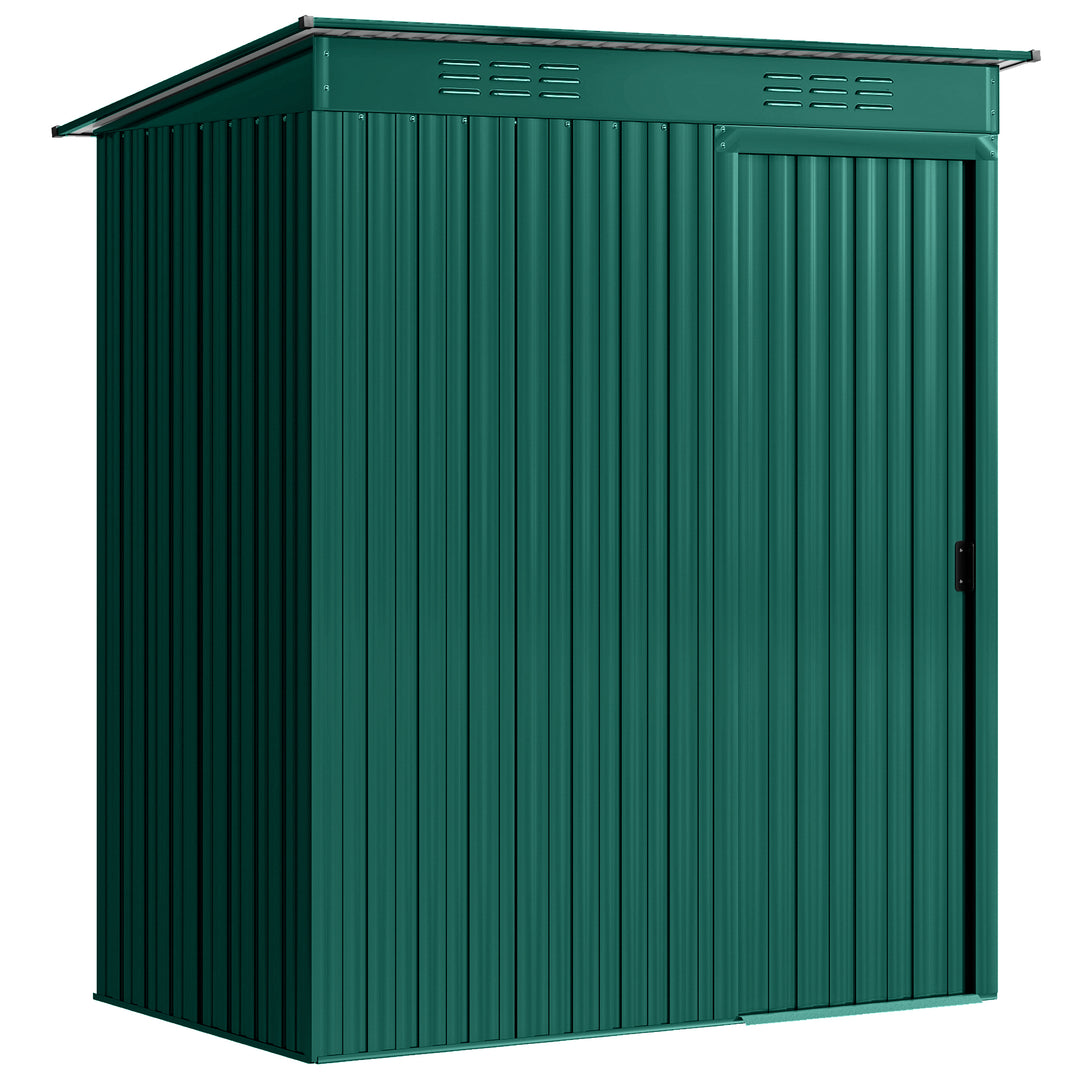 5 x 3.5ft Metal Garden Storage Shed with Effortless Assembly and 2 Pai
