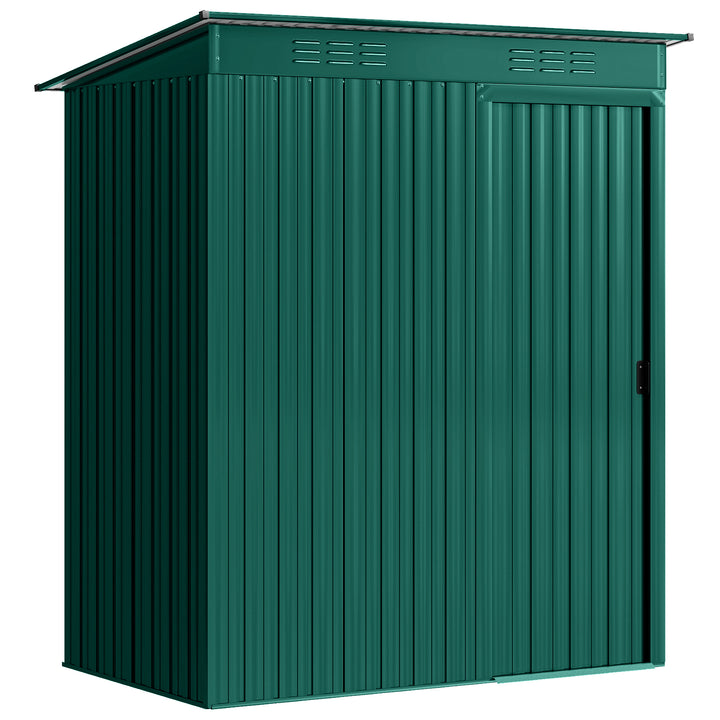 5 x 3.5ft Metal Garden Storage Shed with Effortless Assembly and 2 Pai