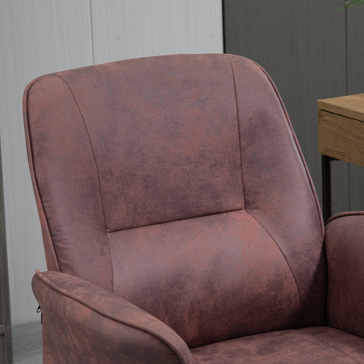 Office Chair, Desk Chair, Swivel Computer Chair with Armrest and Rolling Wheels for Home and Work, Red