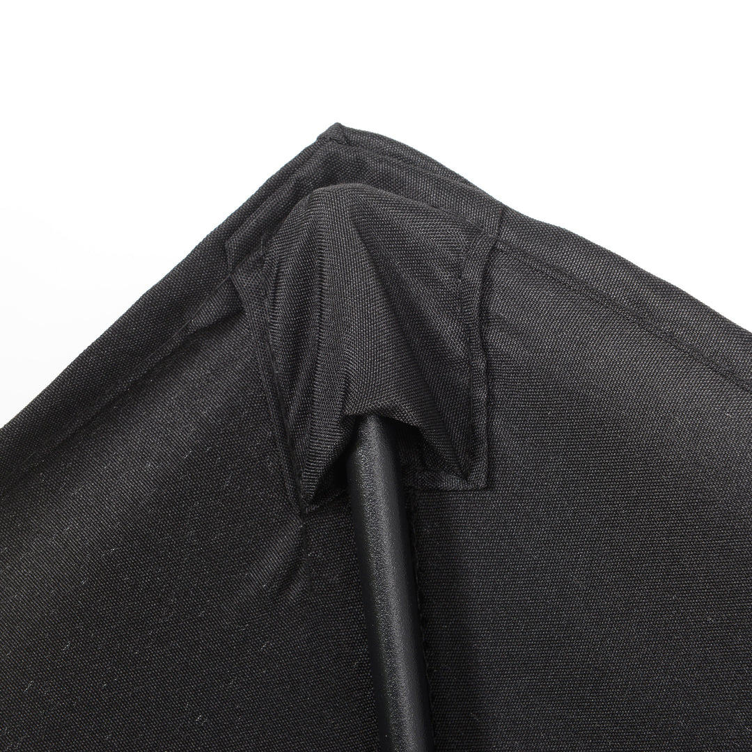 2m Garden Parasol Umbrella, Outdoor Sun Shade with 6 Sturdy Ribs for Balcony, Bench, Garden, Black