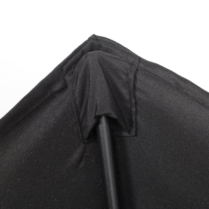 2m Garden Parasol Umbrella, Outdoor Sun Shade with 6 Sturdy Ribs for Balcony, Bench, Garden, Black