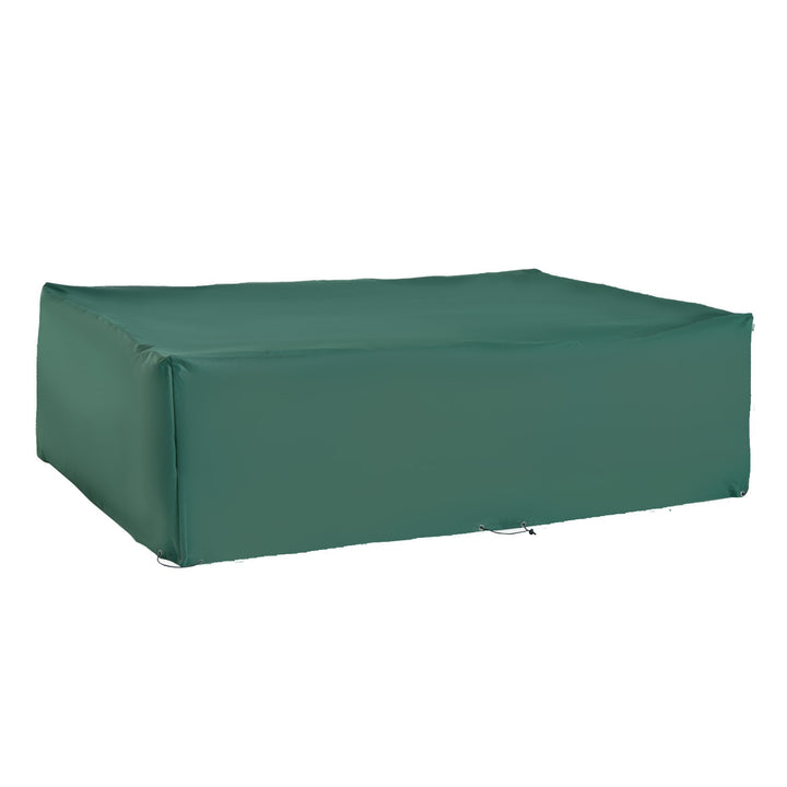 MCL Garden Furniture Cover, Oxford Fabric Outdoor Rectangular Rattan Furniture Cover with PE Coating, Waterproof, Windproof, Anti-UV, 222 x 155 x 67cm, Green