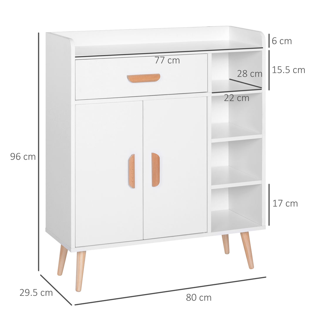 MCL Sideboard, Side Cabinet, Floor Cupboard with Storage Drawer for Hallway, Kitchen, Bedroom, Living Room, White