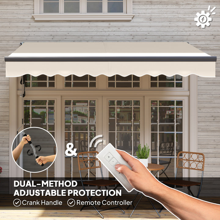 2.5 x 3m Electric/Manual Awning, with Remote - Beige