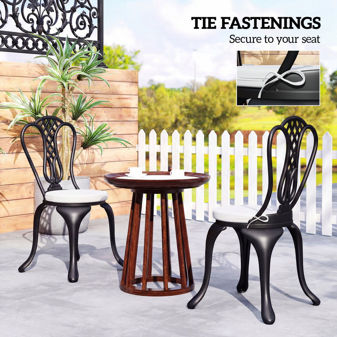 Outdoor Bistro Chair Cushions Set of 4 with Removable Cover, 41 x 41 x