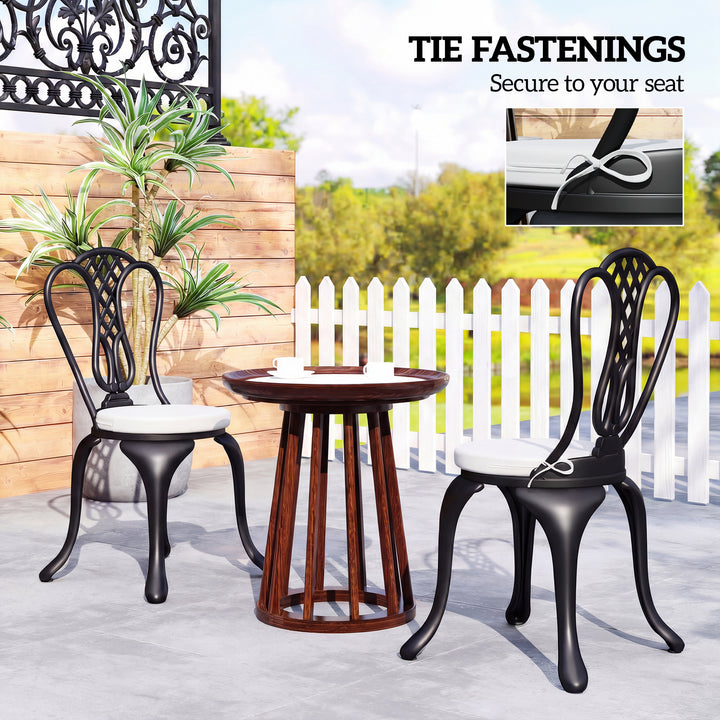 Outdoor Bistro Chair Cushions Set of 4 with Removable Cover, 41 x 41 x