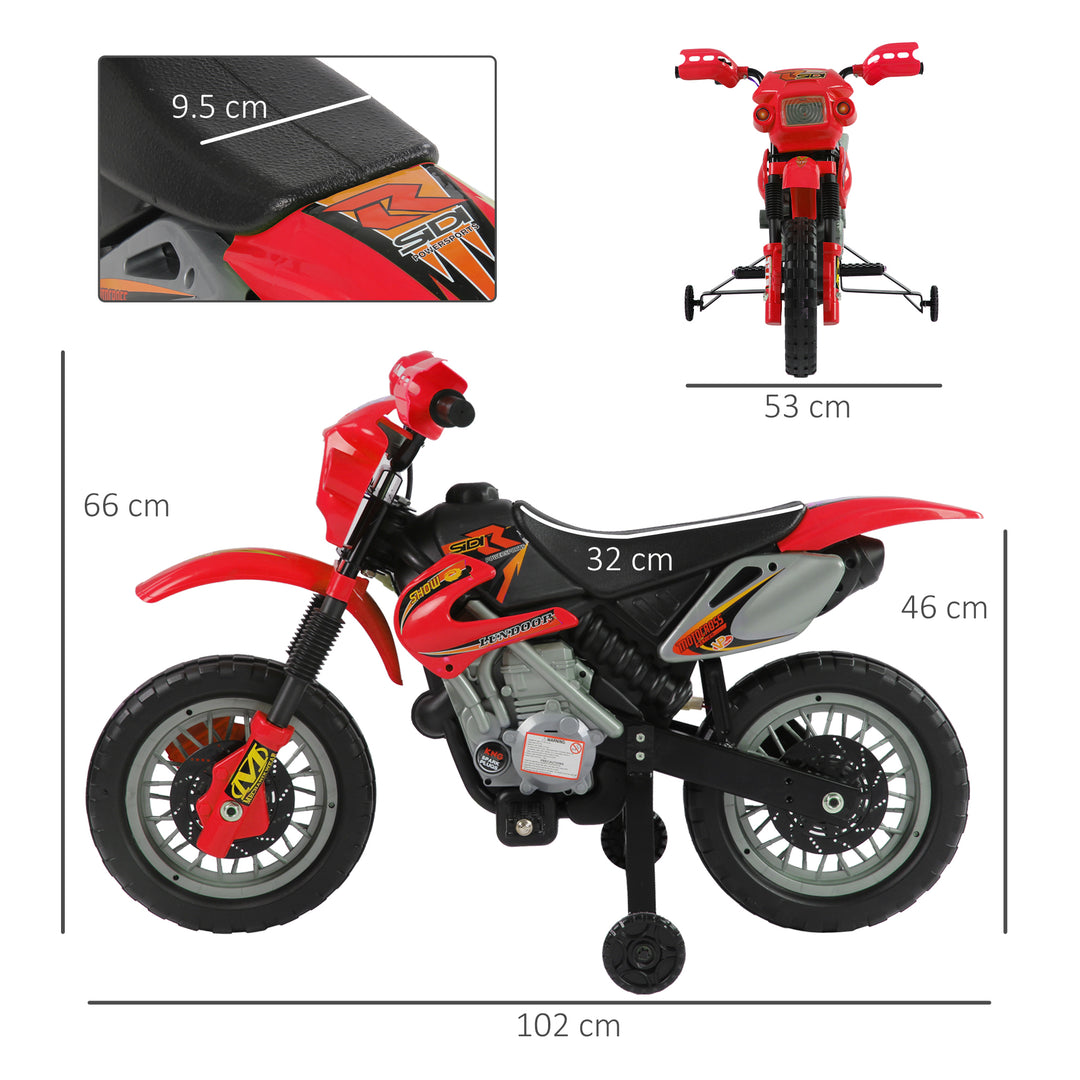 MCL 6V Kids Child Electric Motorbike Ride on Motorcycle Scooter Children Toy Gift for 3-6 Years (Red)