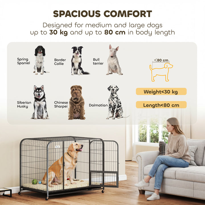 Heavy Duty Dog Crate,109 x 72 x 85 cm, Large Dog Cage for Small to Lar
