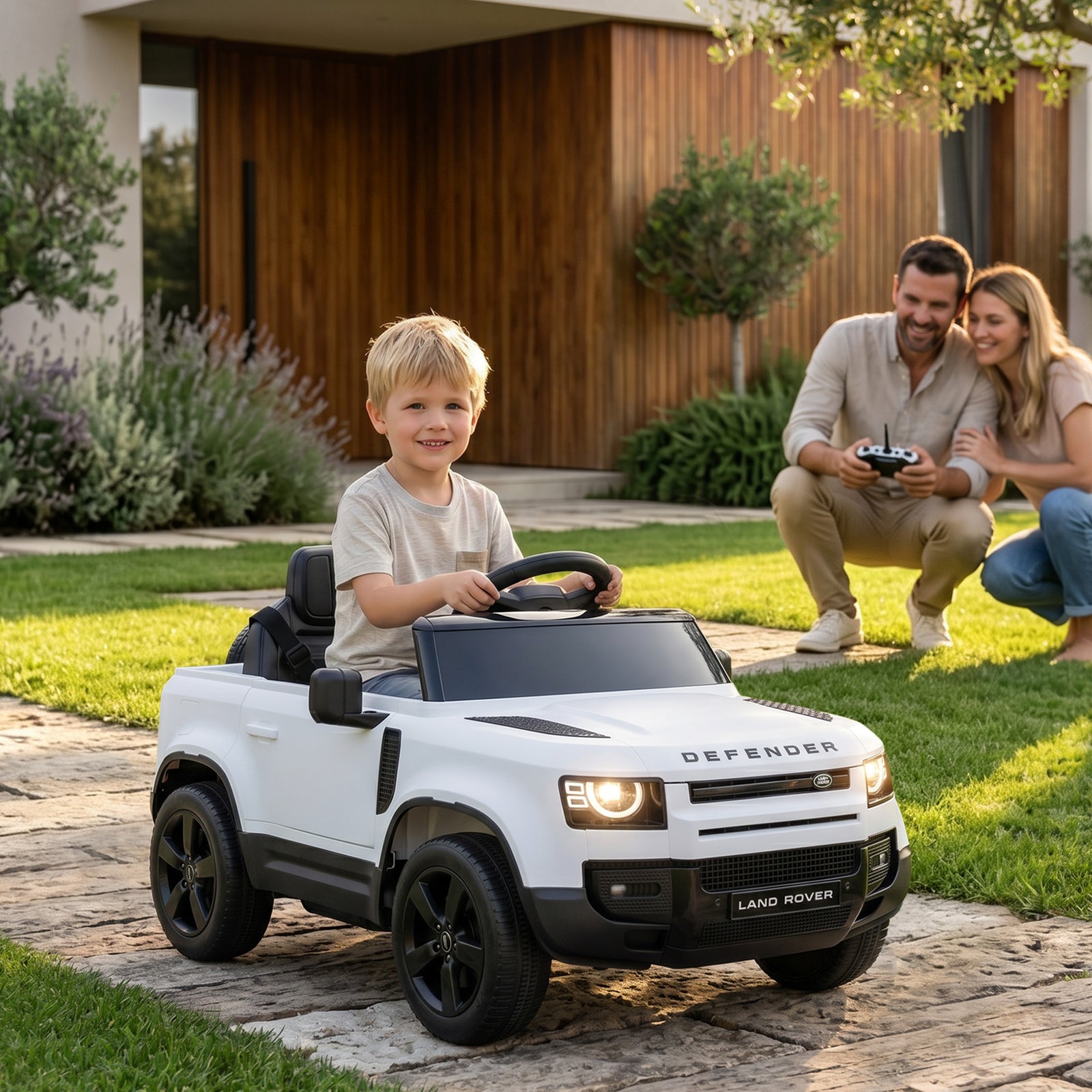 Land Rover Licensed 12V Kids Ride on Car with Remote, Suspension, Slow
