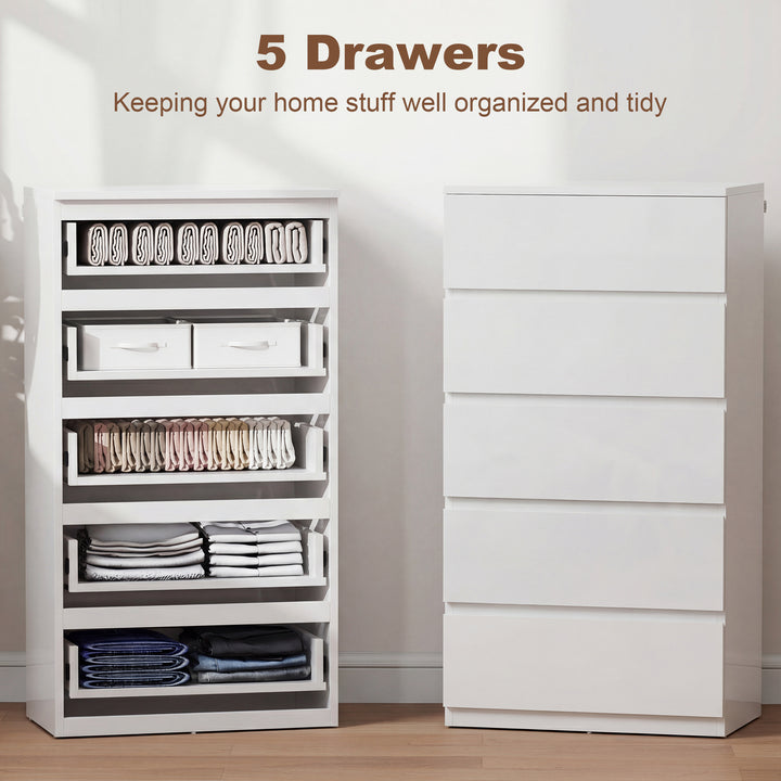 Chest of Drawers, 5-Drawer Storage Cabinets, Modern Dresser, Storage D