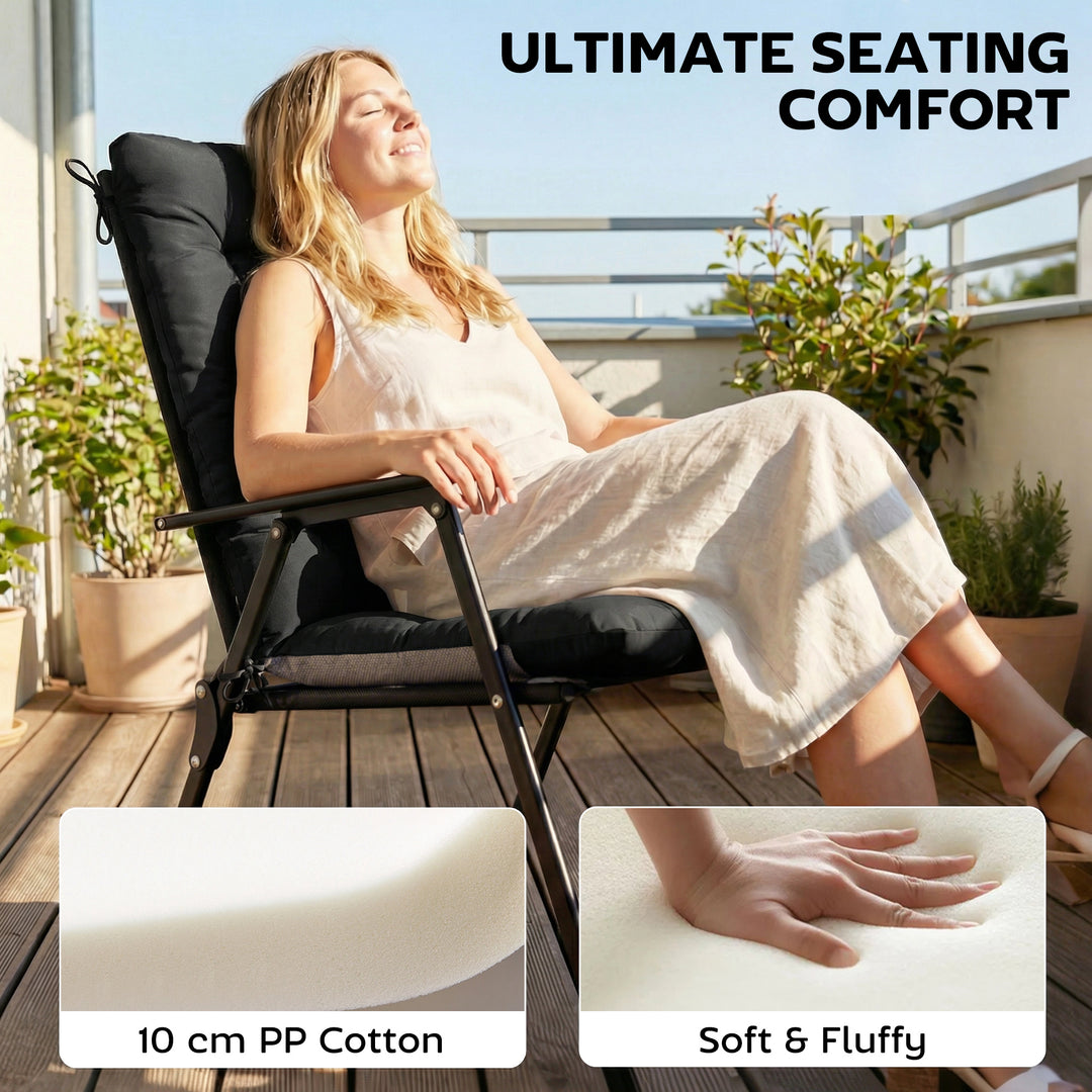 Patio Chair Cushions Set of 4, Waterproof Non-Slip Lounge Chair Cushio