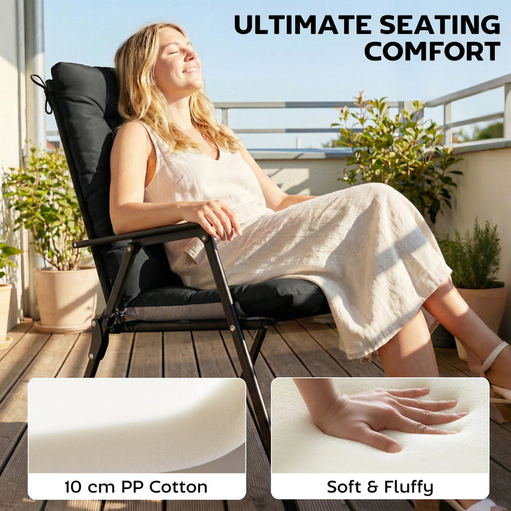 Patio Chair Cushions Set of 4, Waterproof Non-Slip Lounge Chair Cushio