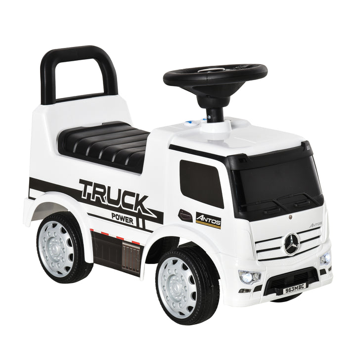 Compatible Kids Ride On Car Truck Mercedes Benz Licensed Toddler Foot To Floor Slider w/Under Seat Storage for 12 - 36 Months White