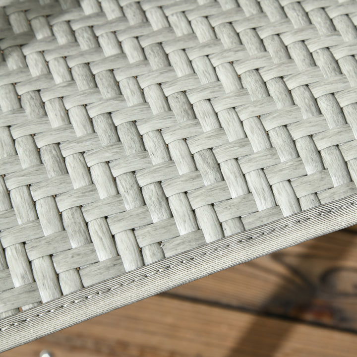 Four-Piece Stacking Rattan Garden Seat Set - Mixed Grey