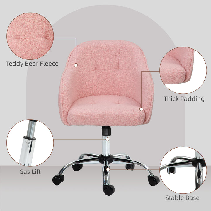 46-56 cm Teddy Fleece Office Chair - Pink