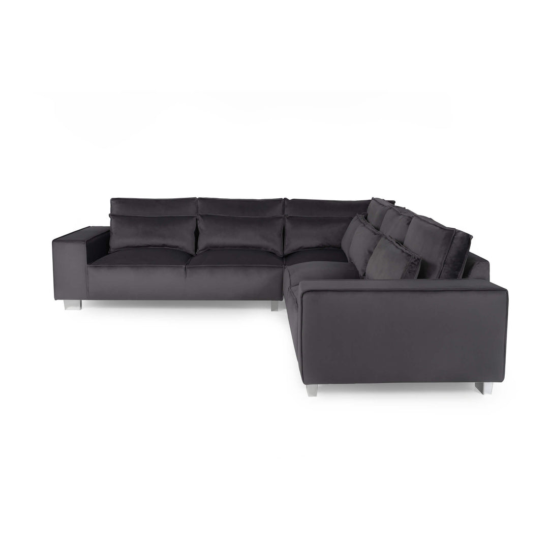 Harleston Fabric Corner Sofa Steel