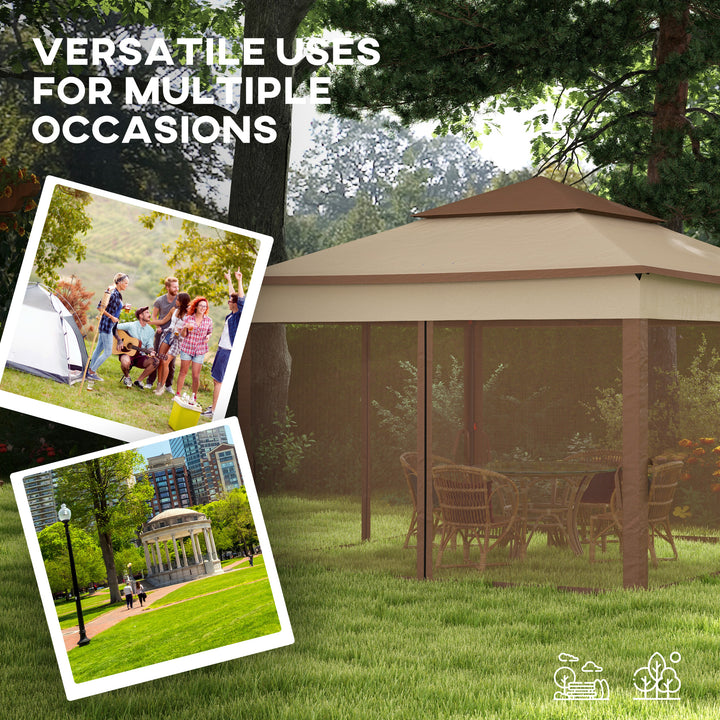 Outsunny 3 x 3(m) Pop Up Gazebo, Double