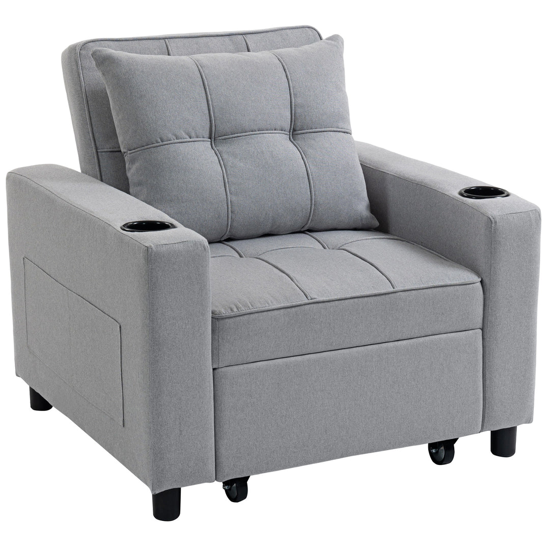 3-in-1 Single Sofa Bed, Convertible Sleeper Chair Bed