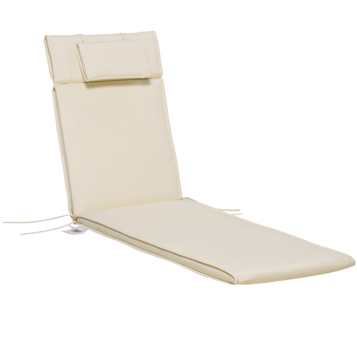 Garden Sun Lounger Cushion Replacement Soft Sunbed Reclining Chair Rel