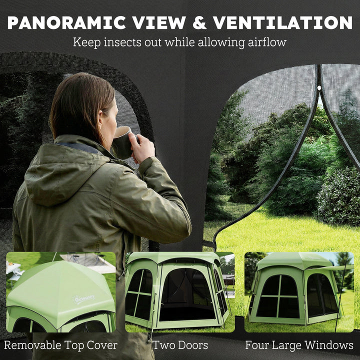 Pop Up Tent 3000mm Waterproof Instant Camping Tent 3-4 Person with 2 D
