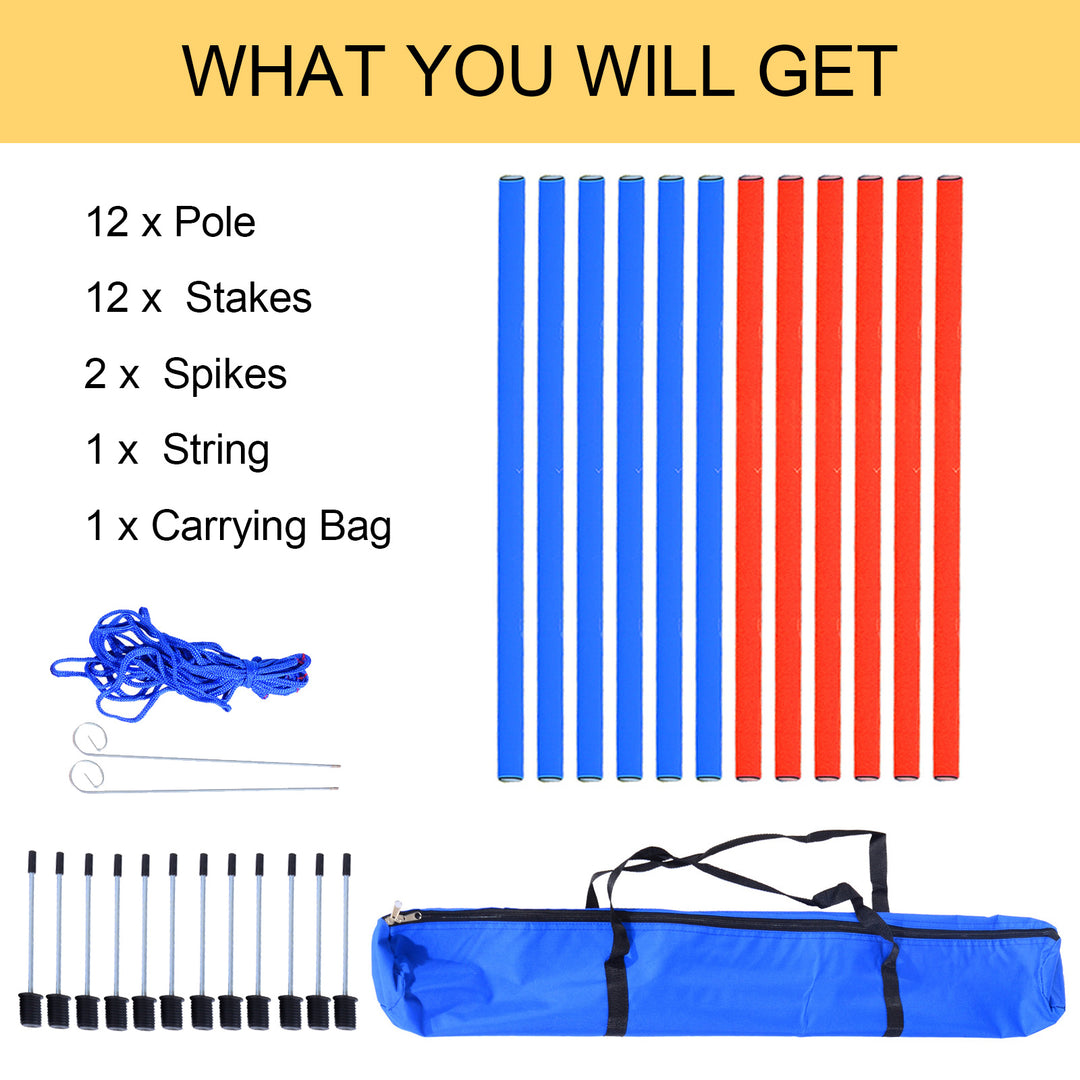 Dog Agility Training Equipment Dog Play Run Obedience Training Set Adjustable (Poles)