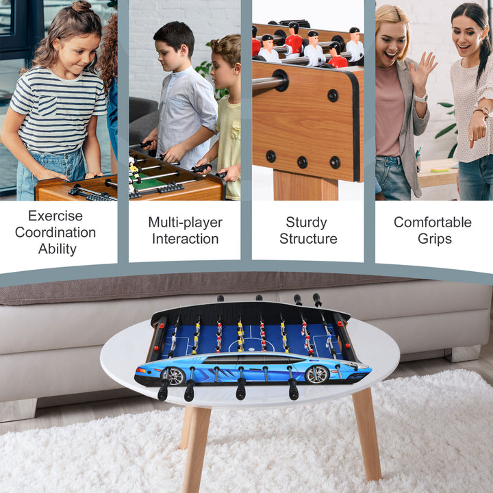 29 Inch Mini Tabletop Football Foosball Gaming Table Play Fun Game Toy 74.5L x 36.1W x 12H CM