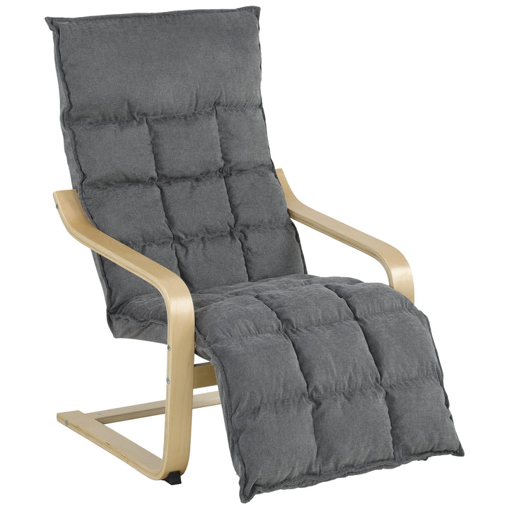 Modern Accent Chair, Leisure Lounge Chair Armchair with Footrest, Plus