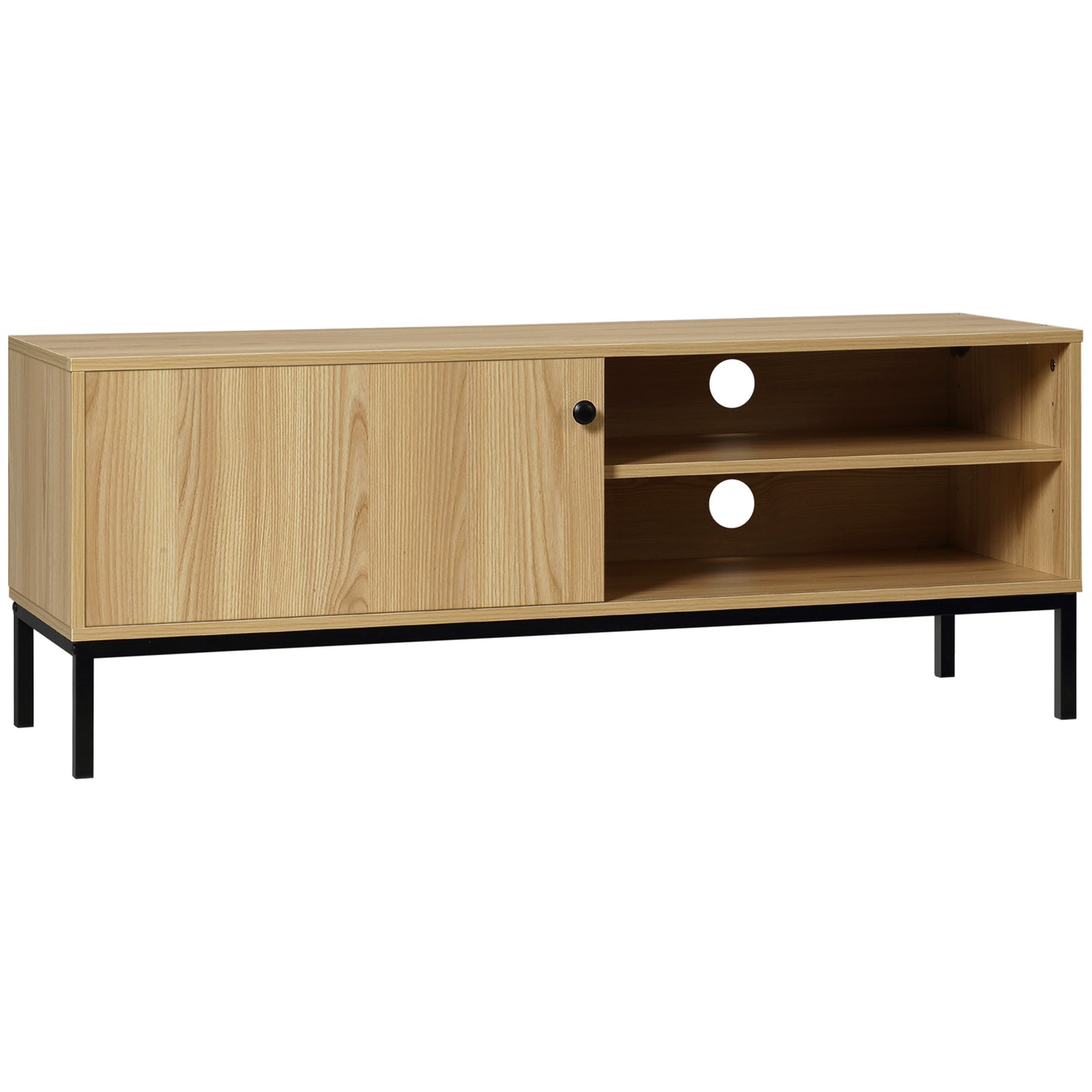 50" Screen TV Stand, with Sliding Door Storage - Wood-Effect