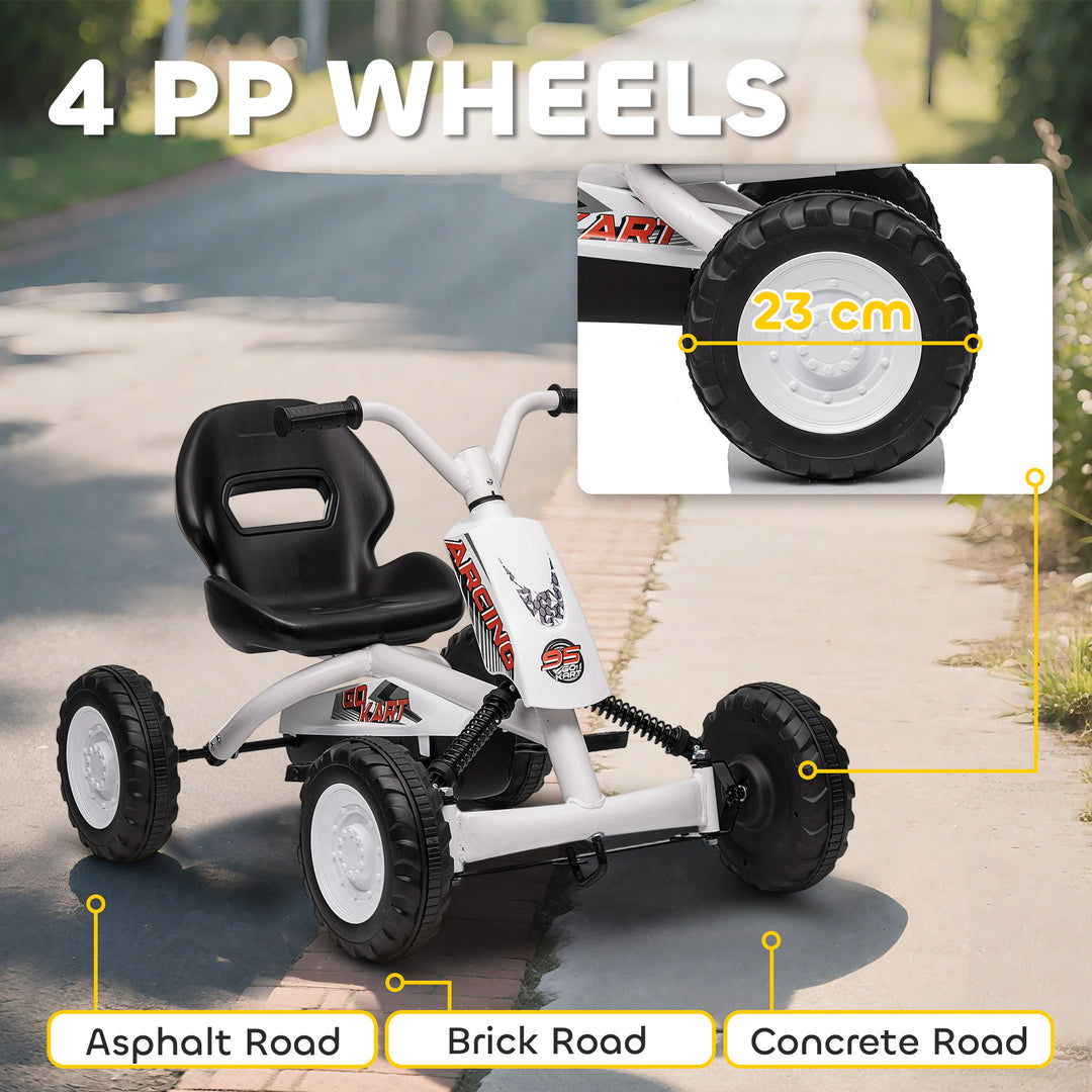 Kids Pedal Go Kart with Steel Frame, Sporty Design, for Ages 2-5 Years