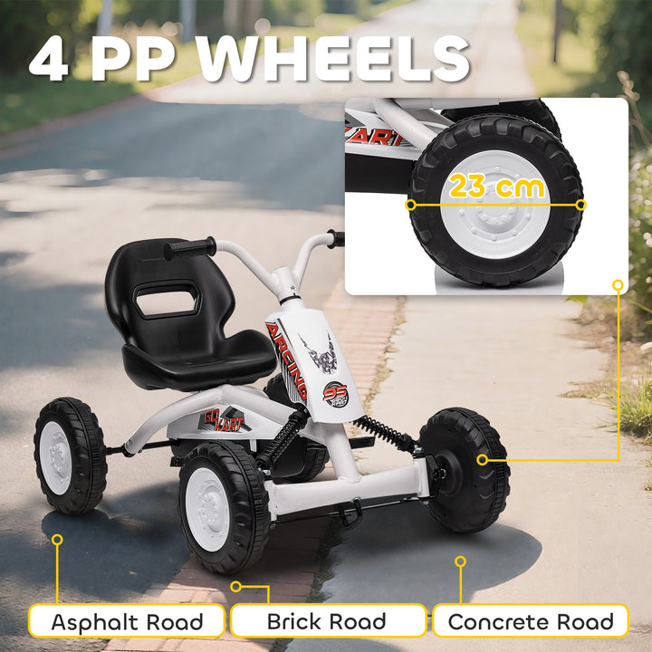 Kids Pedal Go Kart with Steel Frame, Sporty Design, for Ages 2-5 Years