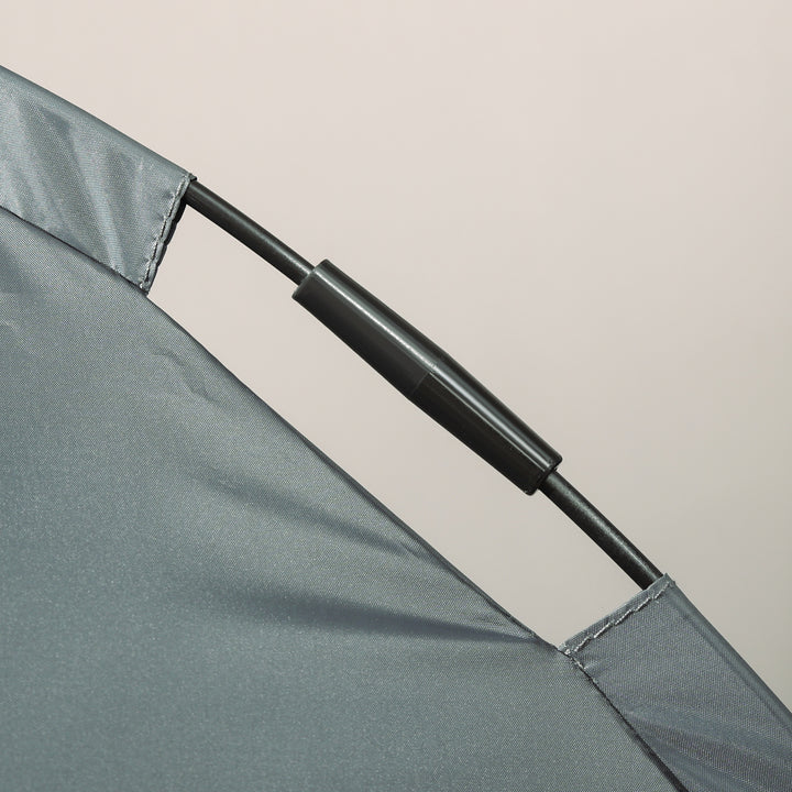 MCL Raised Dog Bed Waterproof Elevated Pet Cot with Breathable Mesh UV Protection Canopy Grey, for Medium Dogs, 76 x 61 x 73cm