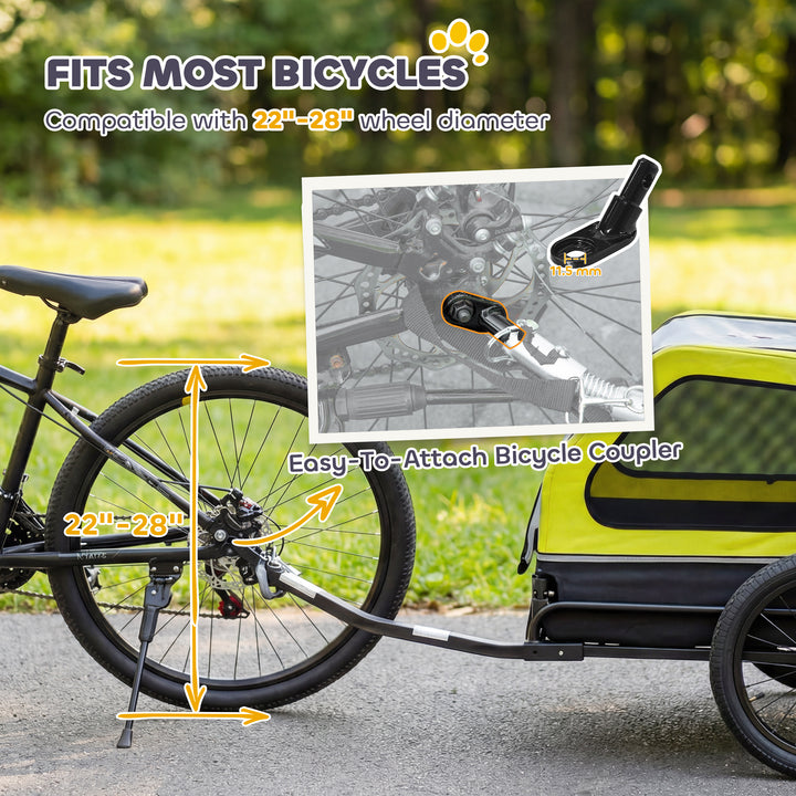 Dog Bike Trailer with Flip-Down Ramp Tailgate, Quick Release Frame, Un