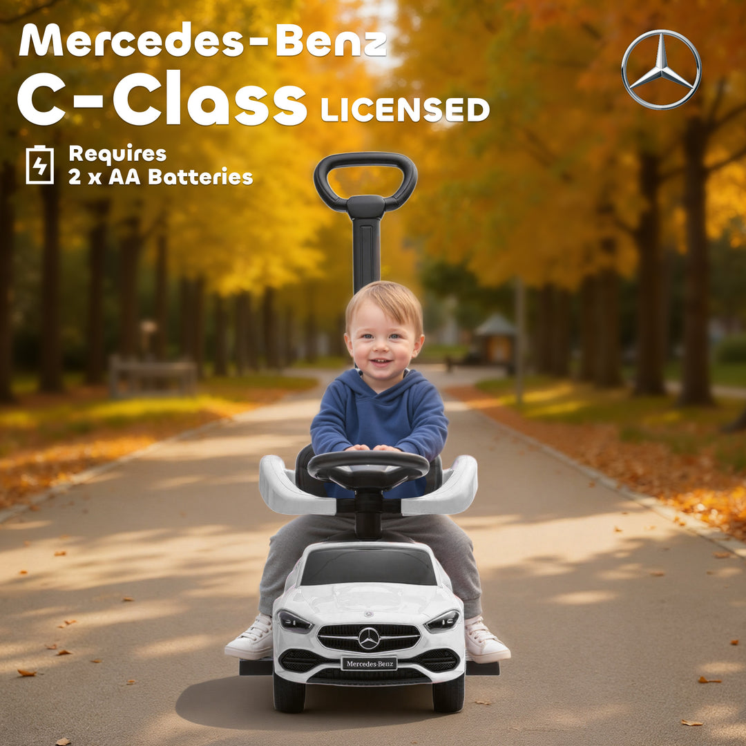2 in 1 Baby Ride on Push Car Mercedes-Benz C-Class Licensed Walker Foo