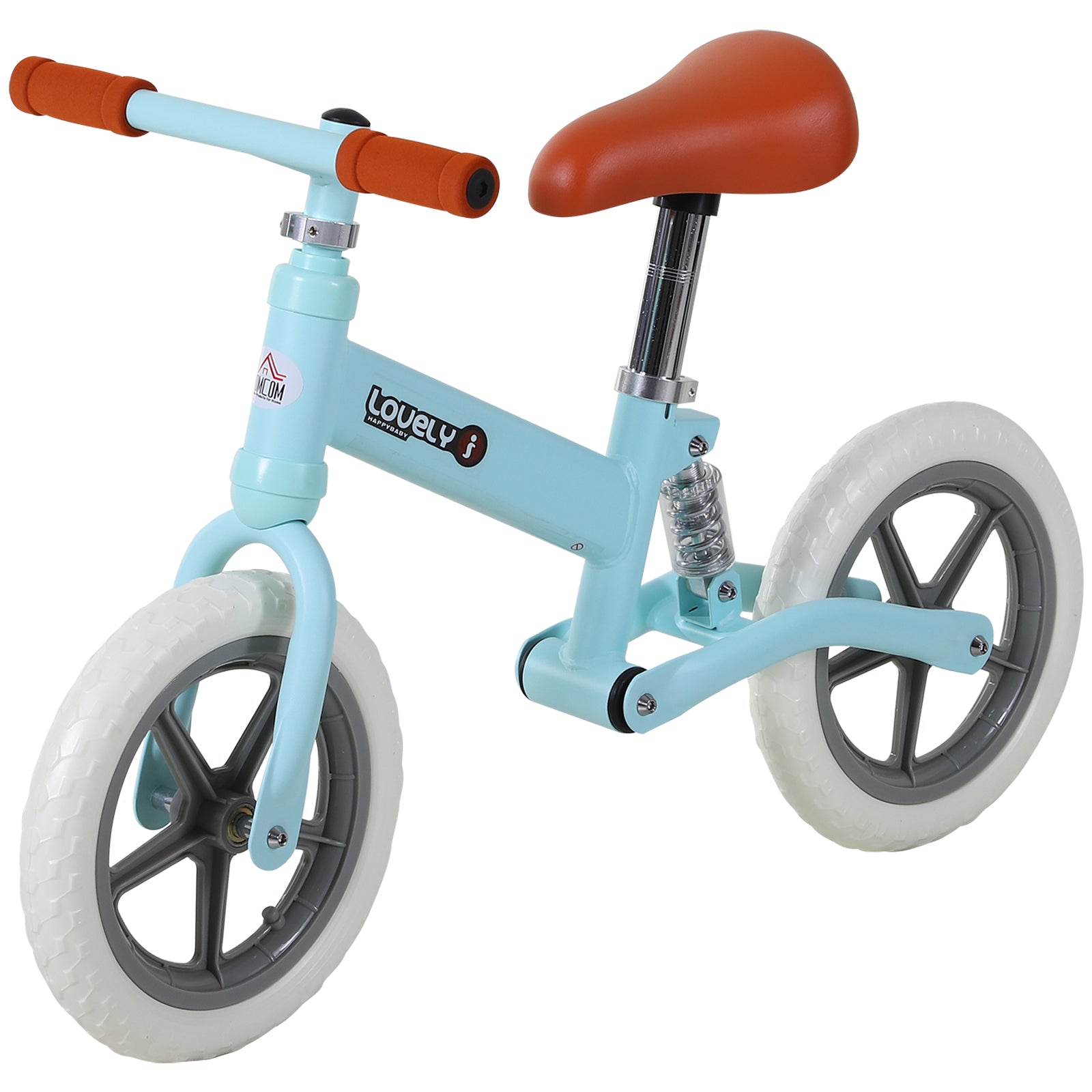 12" Kids Balance Bike No Pedal Bicycle EVA Tire Adjustable Seat Toddler Training Bike W/ Shock Absorber 2 - 5 Years Gift for Boys Girls Blue