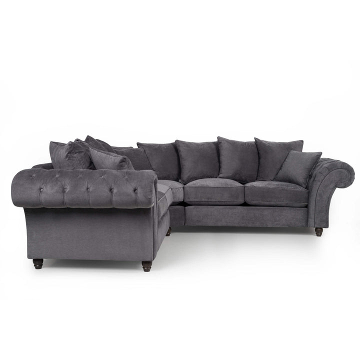 Huntley Fabric Corner Sofa Grey