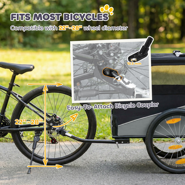 Dog Bike Trailer, Dog Cart Bicycle Carrier for Small and Medium Pets w
