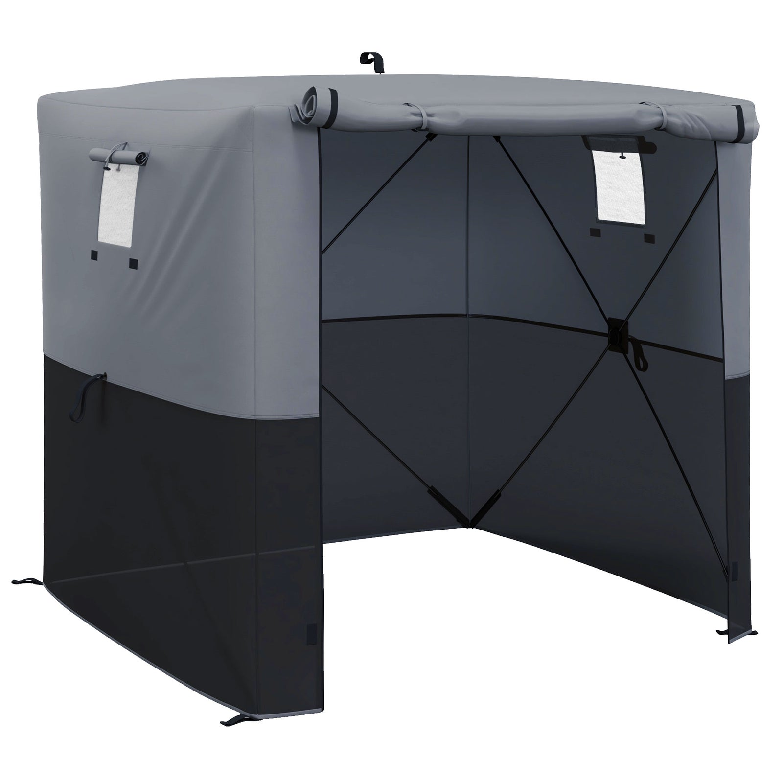 2 x 2m Pop-Up Gazebo, with Accessories - Black