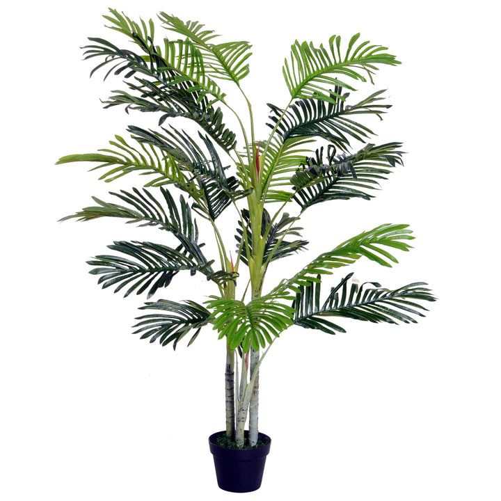 2 Ball Topiary Tree in Pot for Home Decor, Artificial Plant for Home Office, Living Room Decor, Dark Green