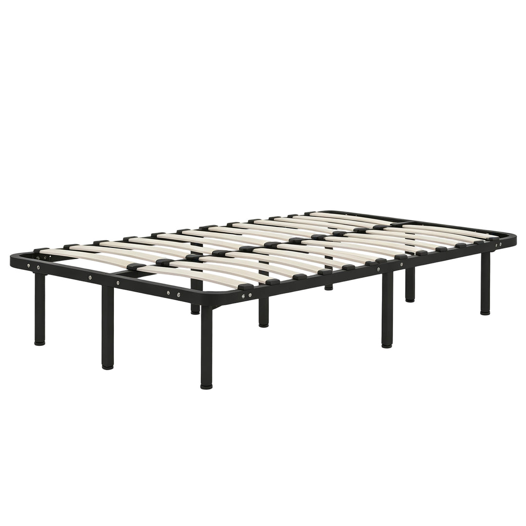3ft Single Bed Frame, Metal Platform Bed Frame with 2 x 14 Wood Slats,