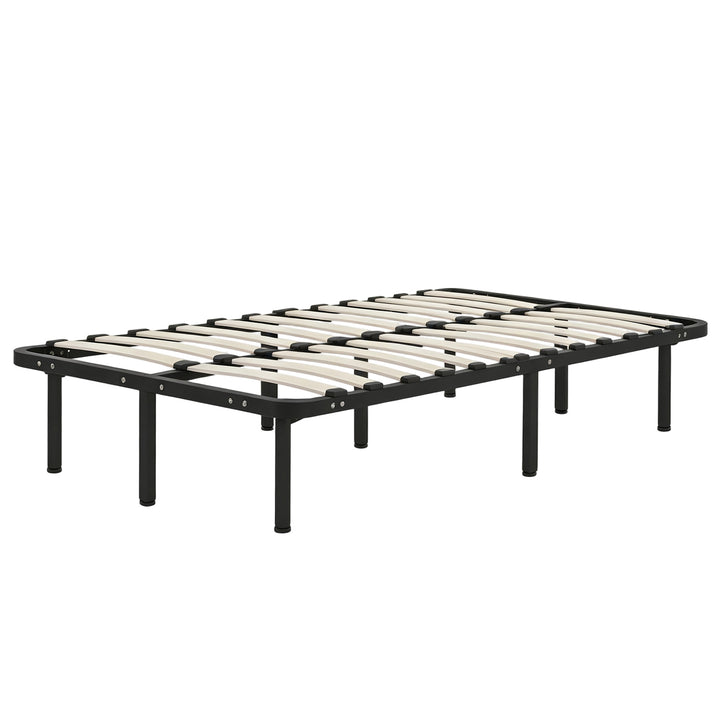 3ft Single Bed Frame, Metal Platform Bed Frame with 2 x 14 Wood Slats,