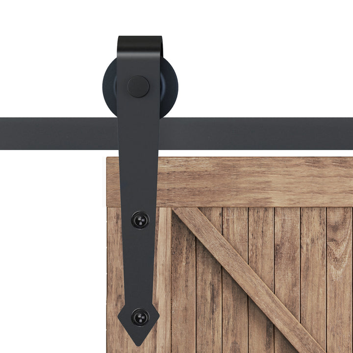 MCL 6.6FT Carbon Steel Sliding Door Kits Barn Hardware Closet Set Antique Style Track System For Single Wooden Door