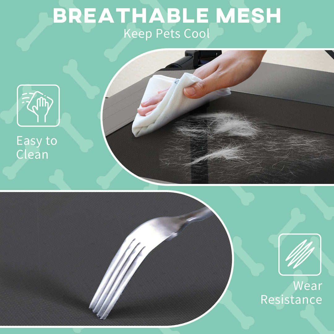 Cooling Raised Pet Bed w/ Washable Breathable Mesh, for Mini Small Dogs, 61 x 46 x 63cm - Light Grey