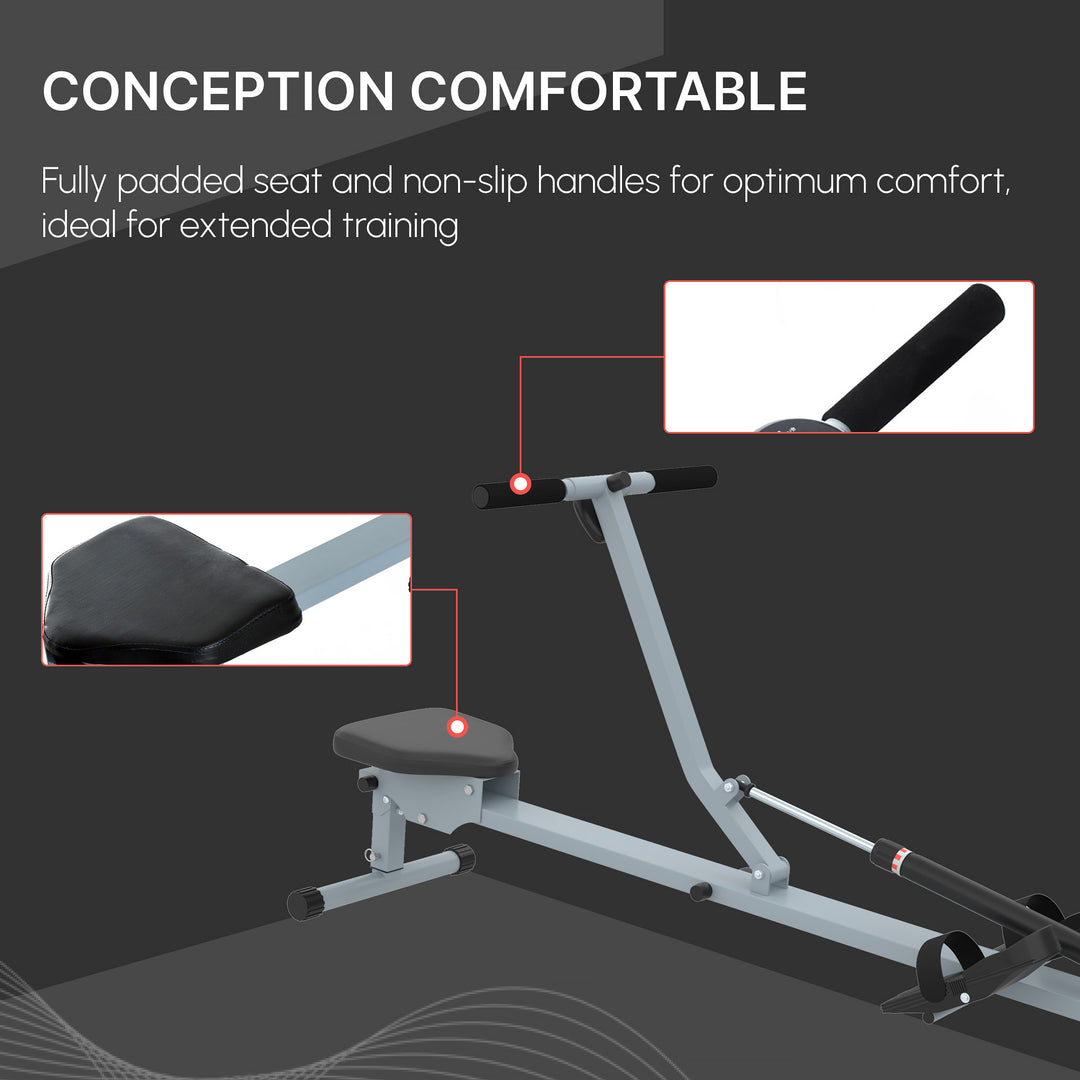 Rowing Machine Cardio Rower Workout Fitness Body Tonner Home Gym Training