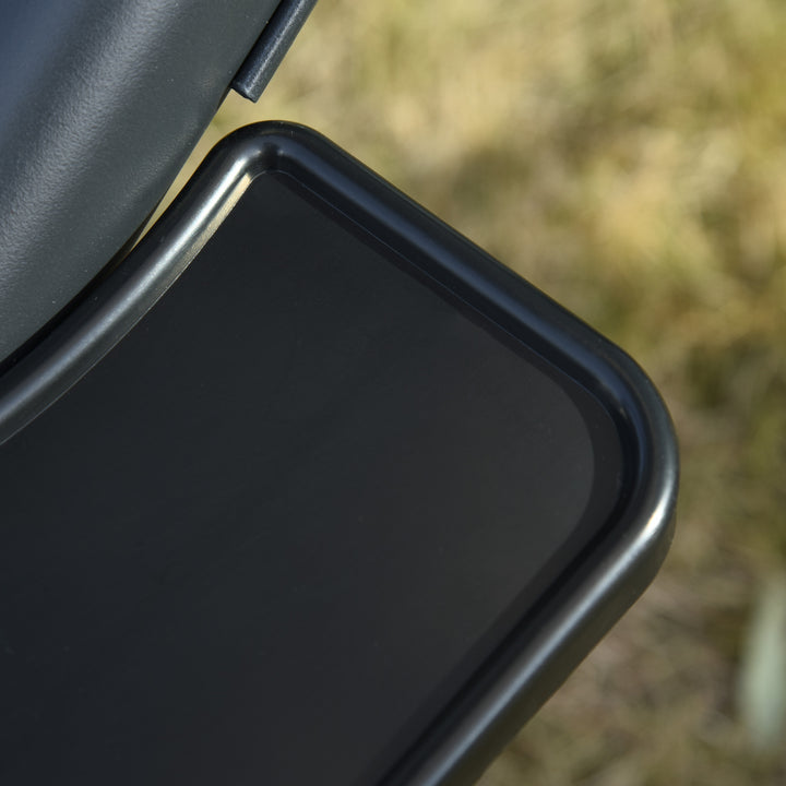 MCL Canopy Swing 2 Separate Relax Chairs w/ Handrails and Removable Canopy Grey